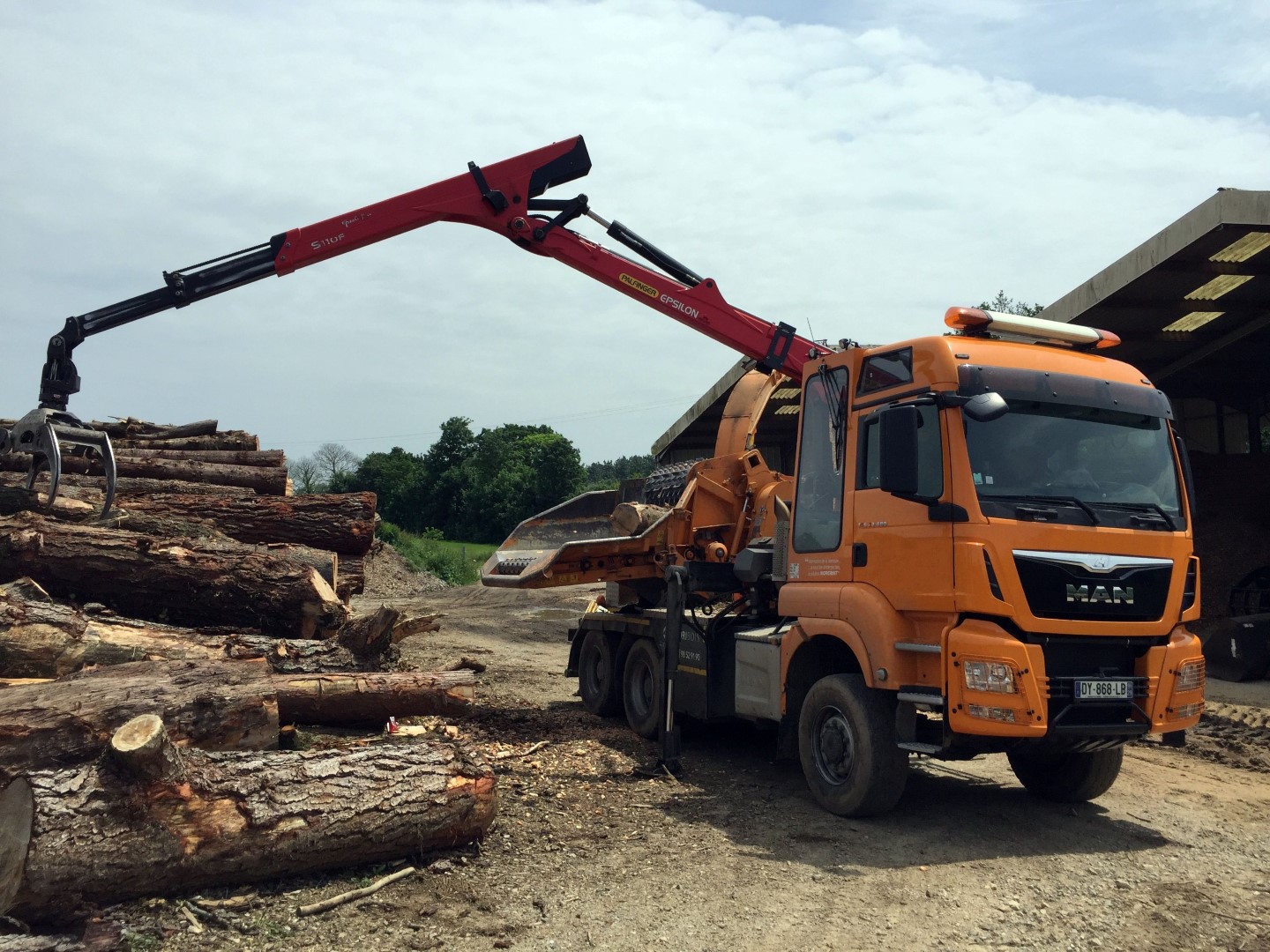 Déchiqueteuse sur camion Valormax Noremat Jenz 22